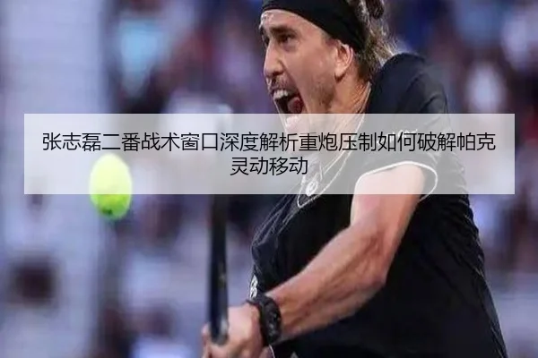 张志磊二番战术窗口深度解析重炮压制如何破解帕克灵动移动